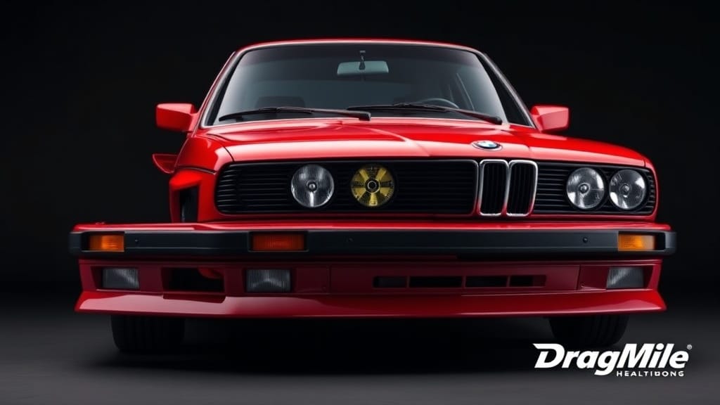 BMW 3 E30 1986 side view for performance comparison