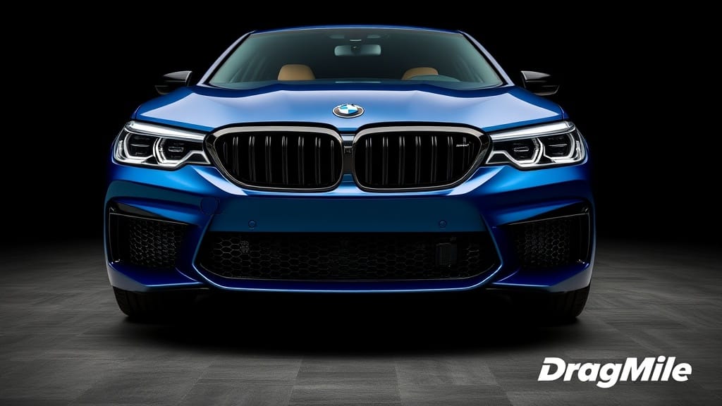 BMW 5 G90 2024 side view for performance comparison