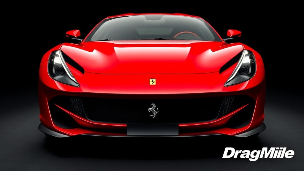 Ferrari 812 Superfast 2022 side view for performance comparison