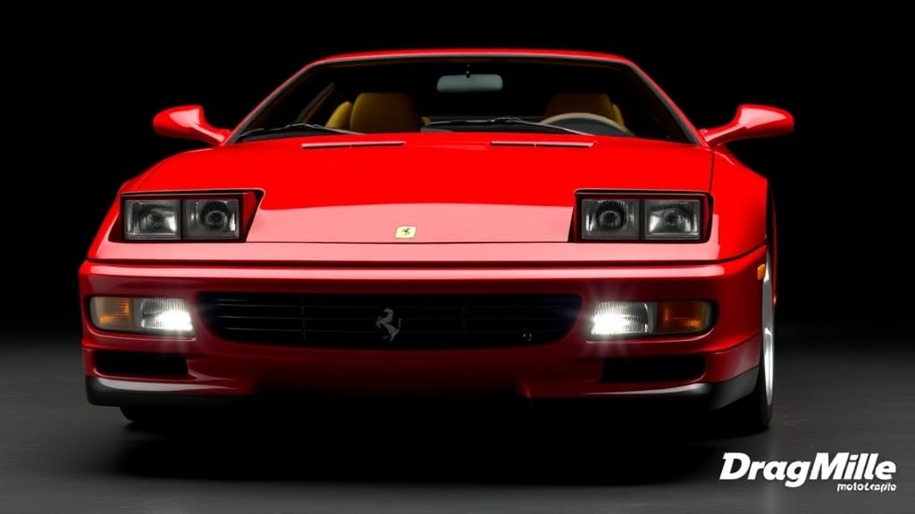Ferrari F355 1998 side view for performance comparison