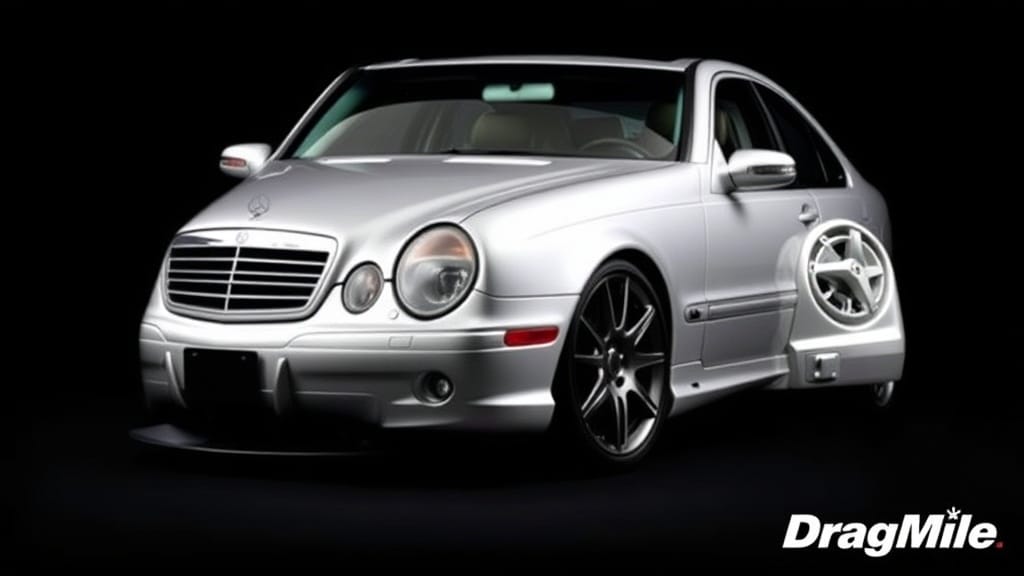 Mercedes-Benz E55 AMG 2005 side view for performance comparison