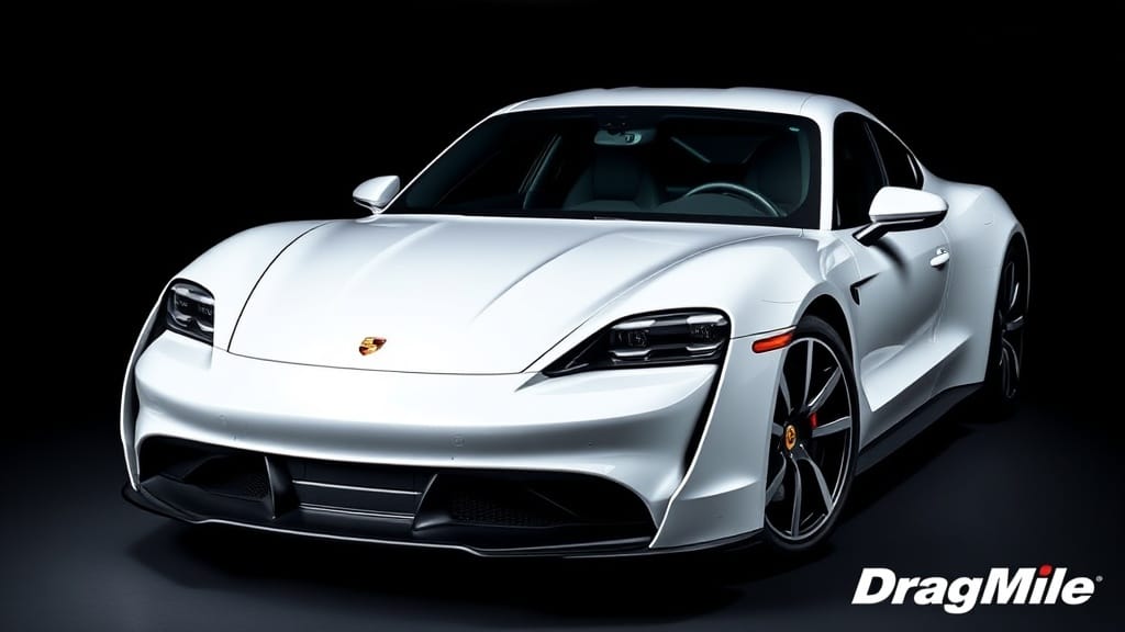 Porsche  Taycan Turbo S 2023 side view for performance comparison