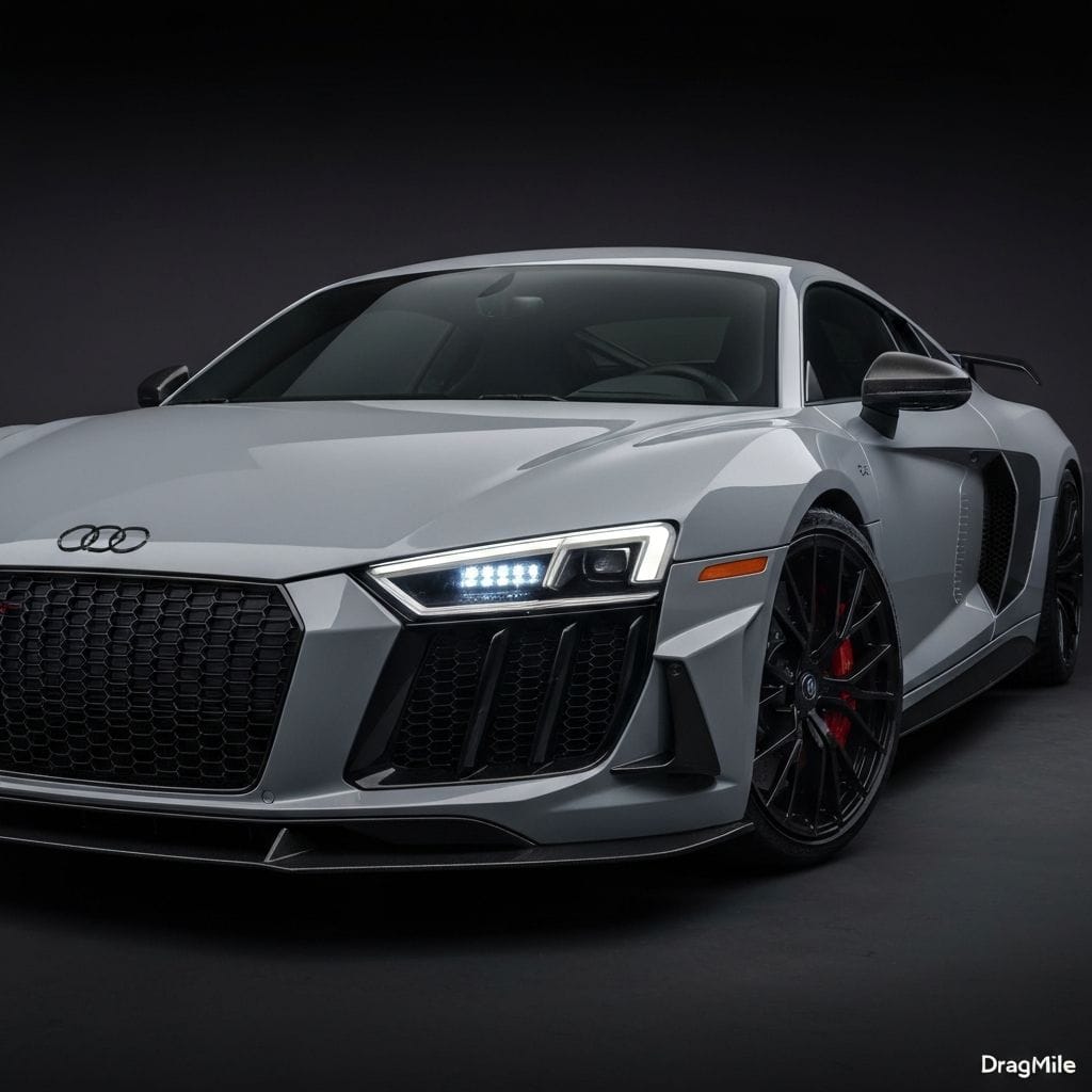Audi R8 V10 Performance 2020 side view for performance comparison