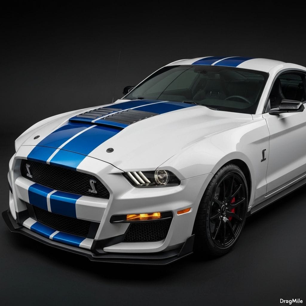 Ford Mustang Shelby GT500 2022 side view for performance comparison