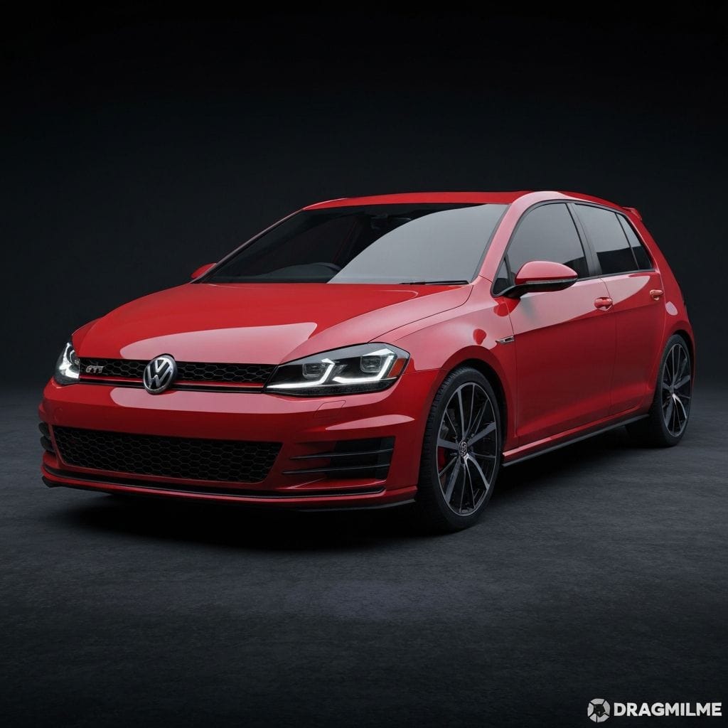 Volkswagen Golf 7 GTI 2018 side view for performance comparison