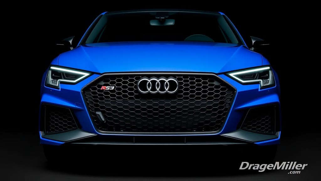 Audi RS3 Facelift Performance Edition 2026 side view for performance comparison